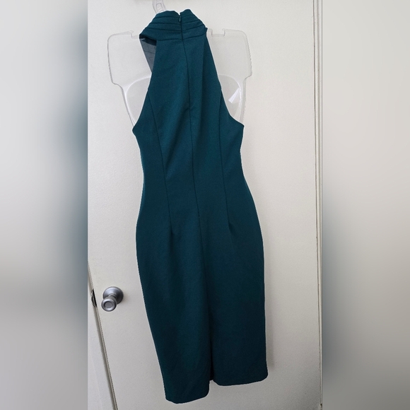 Rachel Rachel Roy Womens Harland Crepe Sleeveless Midi Dress Dark Teal EUC - Picture 3 of 4